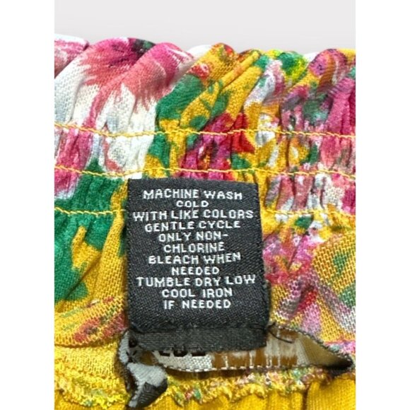 Robert Louis Womens XL Floral Maxi Dress Flowy Smocked Bell Sleeve Feminine - Picture 9 of 9